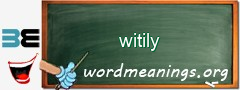 WordMeaning blackboard for witily
